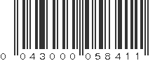 UPC 043000058411