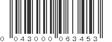 UPC 043000063453