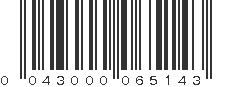 UPC 043000065143