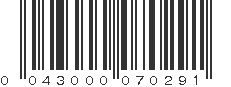 UPC 043000070291