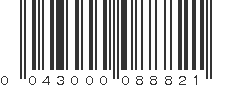 UPC 043000088821