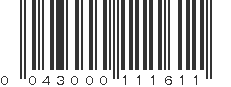 UPC 043000111611