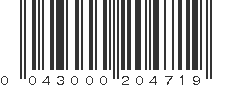 UPC 043000204719