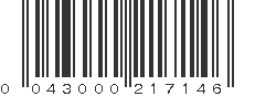 UPC 043000217146