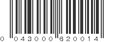 UPC 043000620014