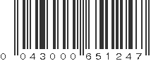 UPC 043000651247