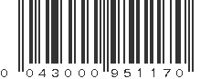 UPC 043000951170