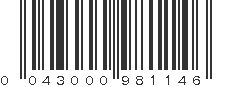 UPC 043000981146