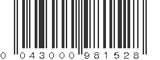 UPC 043000981528