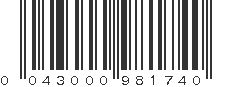 UPC 043000981740