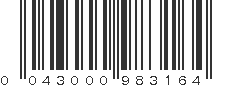 UPC 043000983164