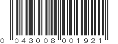 UPC 043008001921