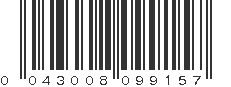 UPC 043008099157