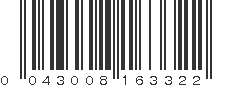 UPC 043008163322