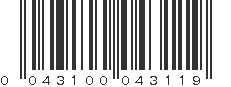 UPC 043100043119