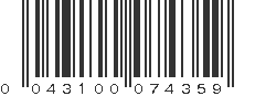 UPC 043100074359