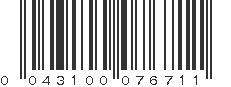 UPC 043100076711