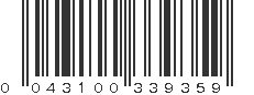 UPC 043100339359