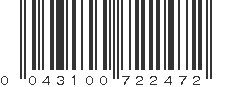 UPC 043100722472