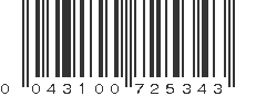 UPC 043100725343