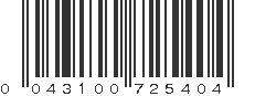 UPC 043100725404