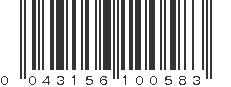 UPC 043156100583