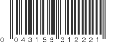 UPC 043156312221