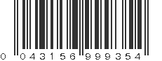 UPC 043156999354