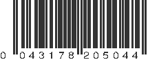 UPC 043178205044