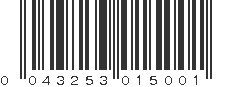 UPC 043253015001