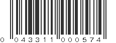 UPC 043311000574