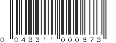 UPC 043311000673