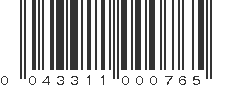 UPC 043311000765