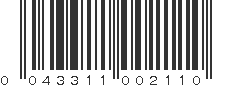 UPC 043311002110