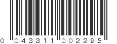 UPC 043311002295