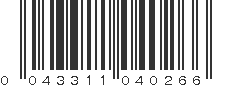 UPC 043311040266