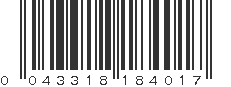 UPC 043318184017