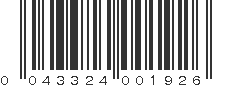 UPC 043324001926