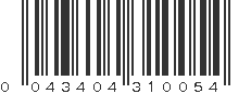 UPC 043404310054