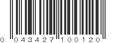 UPC 043427100120