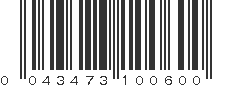 UPC 043473100600