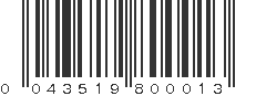 UPC 043519800013