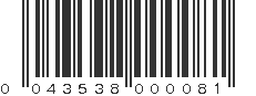 UPC 043538000081