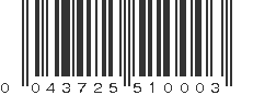 UPC 043725510003