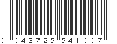 UPC 043725541007