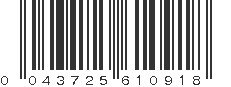 UPC 043725610918