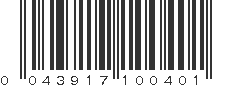 UPC 043917100401