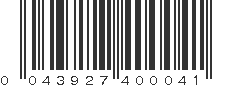 UPC 043927400041