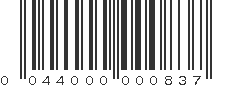 UPC 044000000837