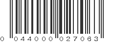 UPC 044000027063